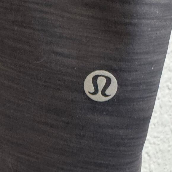 Lululemon Wunder Under Crop Black Space Dye Black Size 14 - Picture 5 of 5